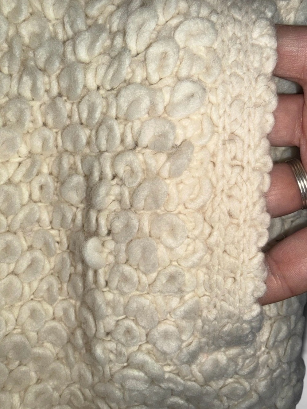 IRO Carleen Cream Shaggy Wool Blend Moto Vest Jacket Size 40 M $420 - Picture 9 of 11